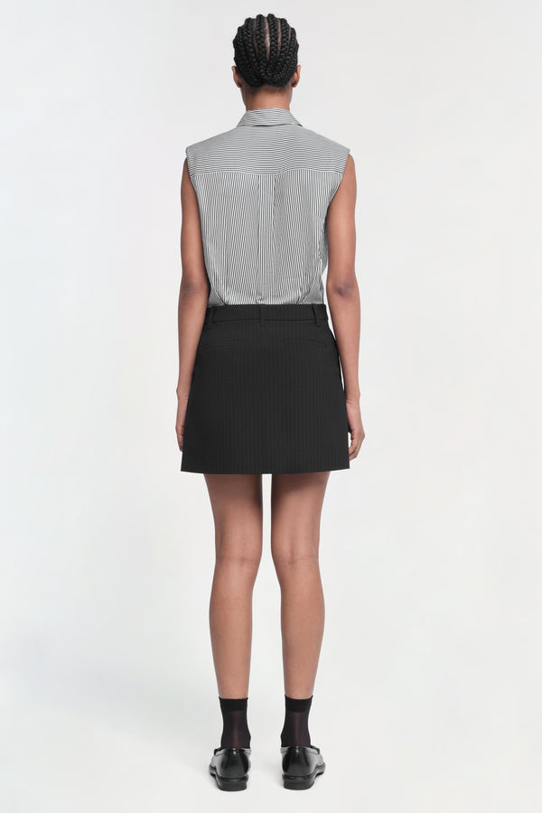 Jonathan Simkhai Graham Dress MIDNIGHT PINSTRIPE MULTI