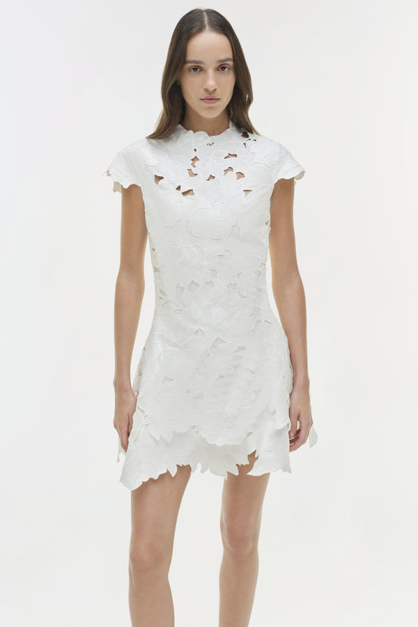 Jonathan Simkhai Holloway Embroidered Mini Dress WHITE