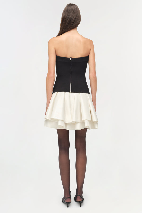 Jonathan Simkhai Isabelle Taffeta Knit Mini Dress BLACK MULTI