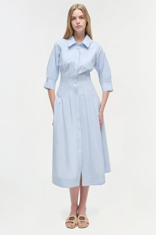 jonathan simkhai Jazz Cotton Midi Dress French Blue
