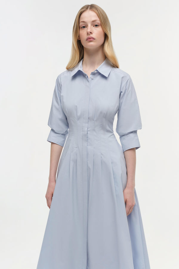Jonathan Simkhai Jazz Cotton Midi Dress PERIWINKLE SKY
