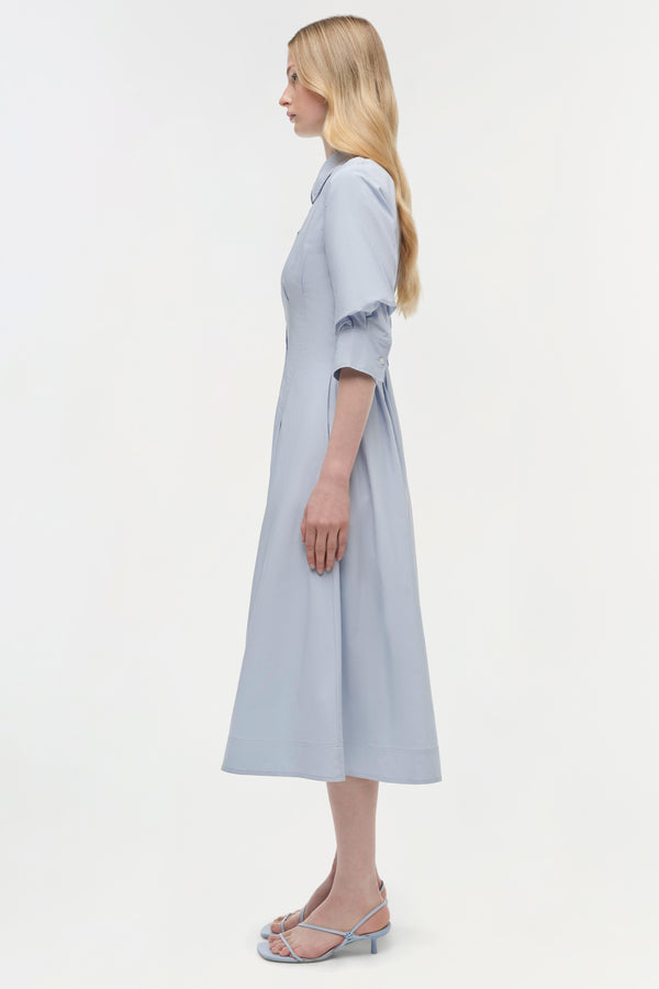 Jonathan Simkhai Jazz Cotton Midi Dress PERIWINKLE SKY