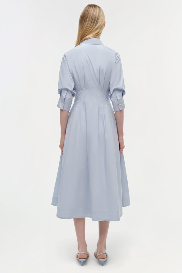 Jonathan Simkhai Jazz Cotton Midi Dress PERIWINKLE SKY