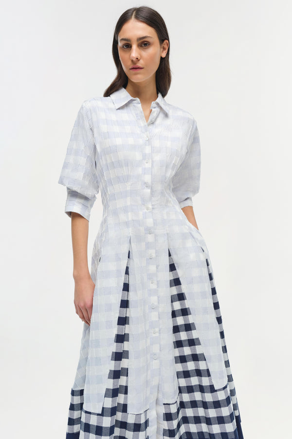 Jonathan Simkhai Jazz Cotton Midi Dress PERIWINKLE SKY MULTI