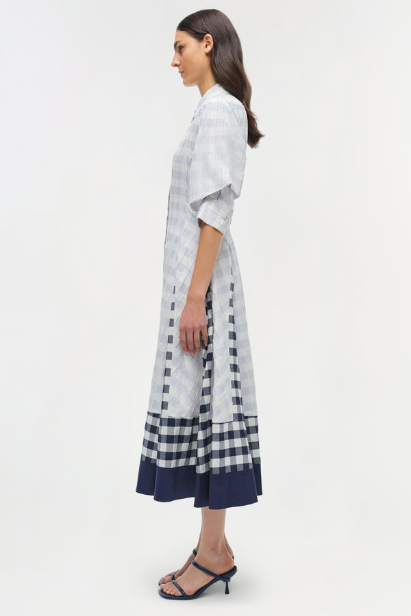 Jonathan Simkhai Jazz Cotton Midi Dress PERIWINKLE SKY MULTI