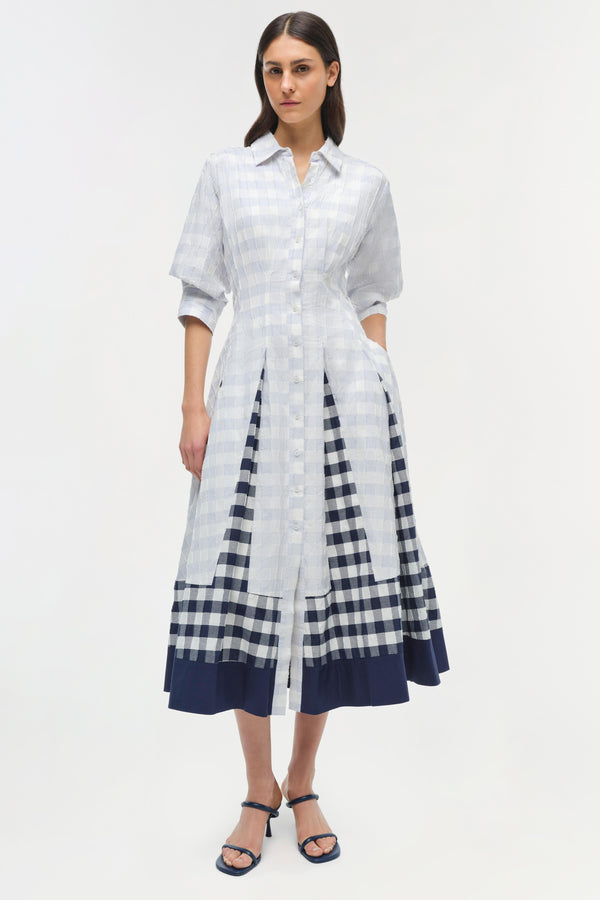 jonathan simkhai Jazz Cotton Midi Dress PERIWINKLE SKY MULTI