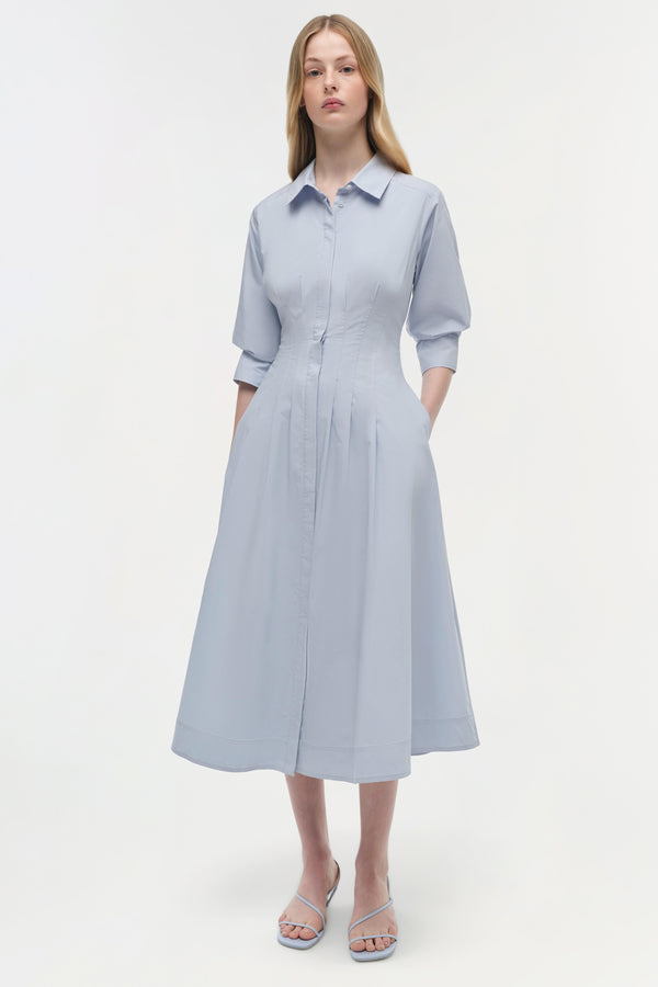 jonathan simkhai Jazz Cotton Midi Dress PERIWINKLE SKY