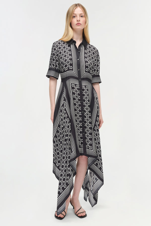 jonathan simkhai Abrielle Midi Dress BLACK