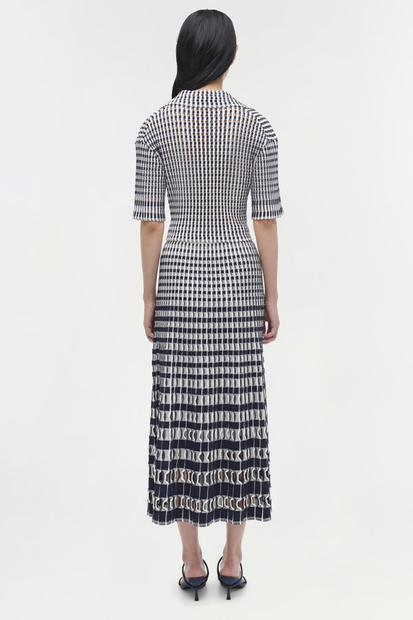 Jonathan Simkhai Adley Knit Polo MIDNIGHT MULTI