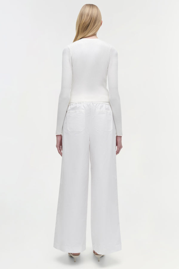 Jonathan Simkhai Ailany Rib Knit Cardigan WHITE