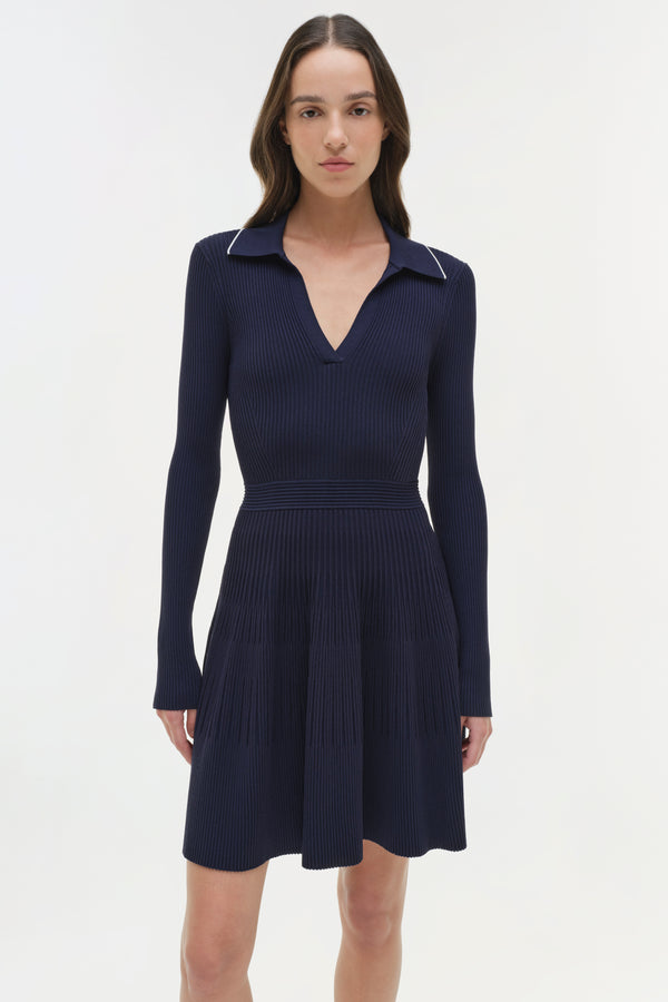 Jonathan Simkhai Alcott Knit Mini Dress Midnight
