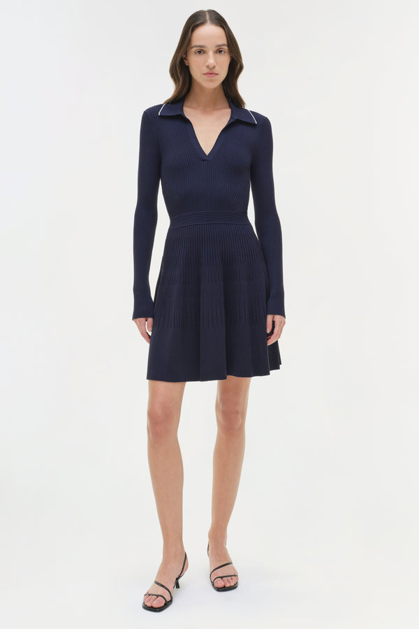 jonathan simkhai Alcott Knit Mini Dress Midnight