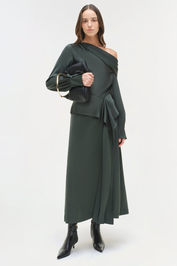 jonathan simkhai Alice Satin Top Cypress