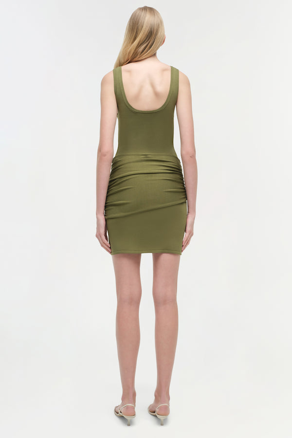 Jonathan Simkhai Alivia Knit Mini Dress Olive