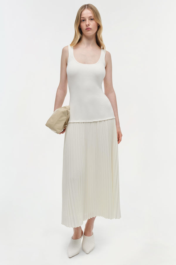 jonathan simkhai Allana Midi Dress Ivory