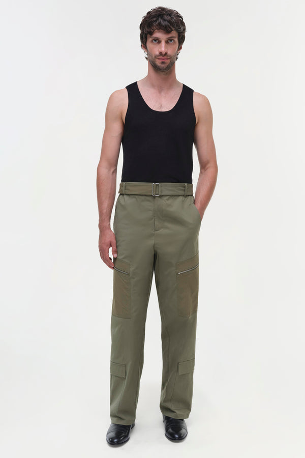 jonathan simkhai Alvin Cargo Pants SPRING OLIVE