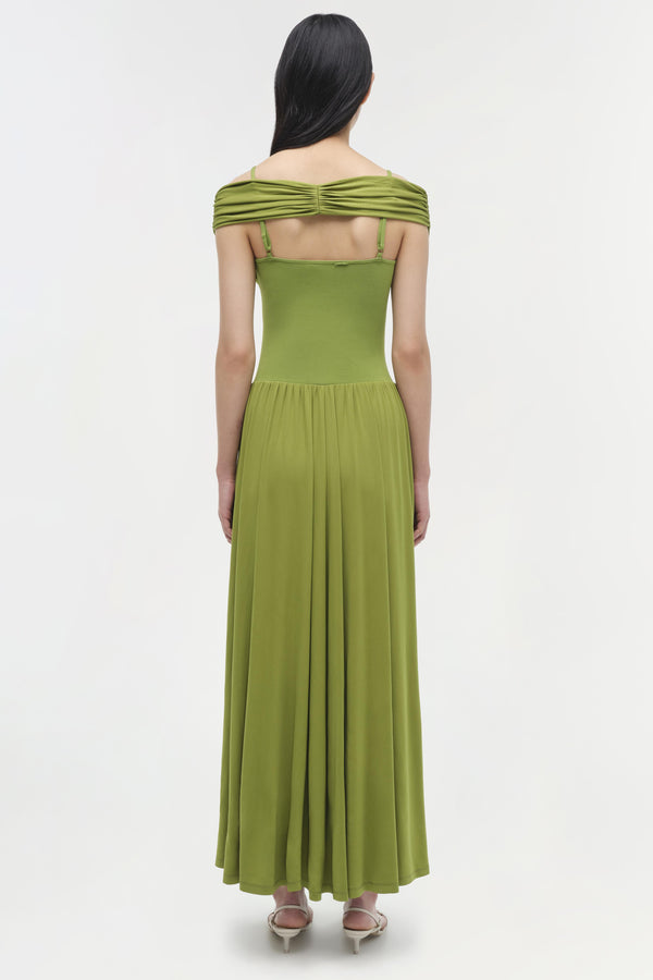 Jonathan Simkhai Amarantha Jersey Midi Dress Kiwi