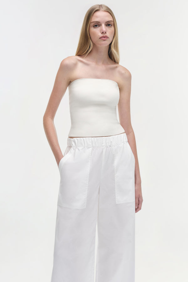 Jonathan Simkhai Arden Cotton Pant White