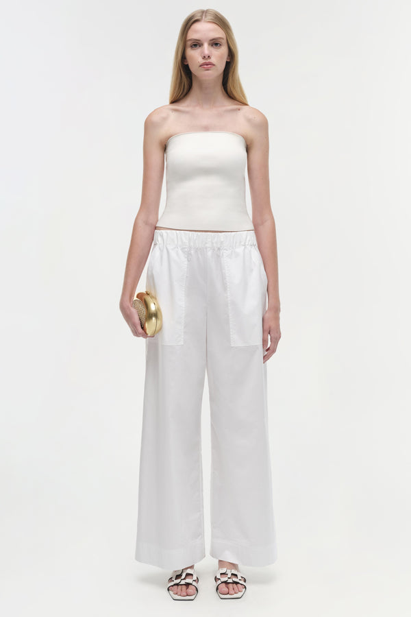 jonathan simkhai Arden Cotton Pant White