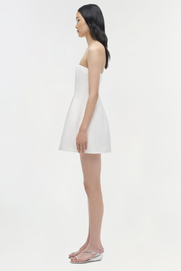 Jonathan Simkhai Arta Strapless Mini Dress WHITE