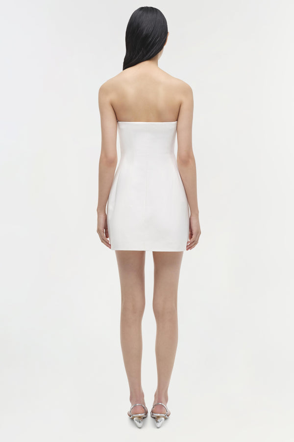 Jonathan Simkhai Arta Strapless Mini Dress WHITE