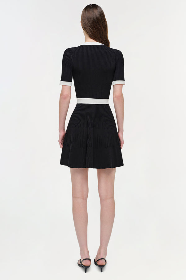 Jonathan Simkhai Astoria Knit Mini Dress Black