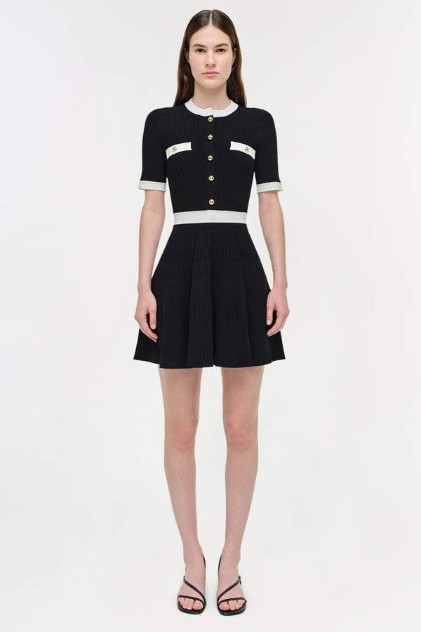 Jonathan Simkhai Astoria Knit Mini Dress Black