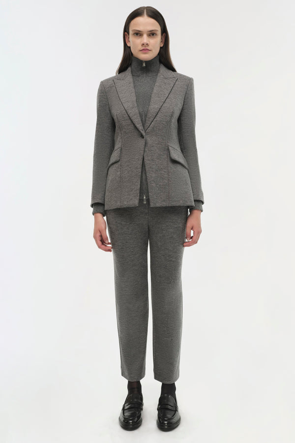Jonathan Simkhai Auden Blazer WARM GRAY