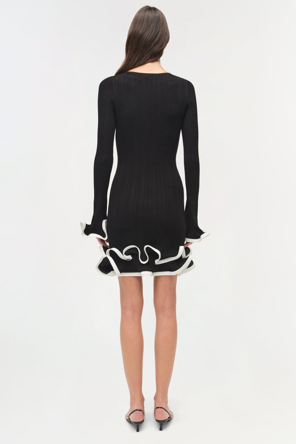 Jonathan Simkhai Avalon Knit Mini Dress Black