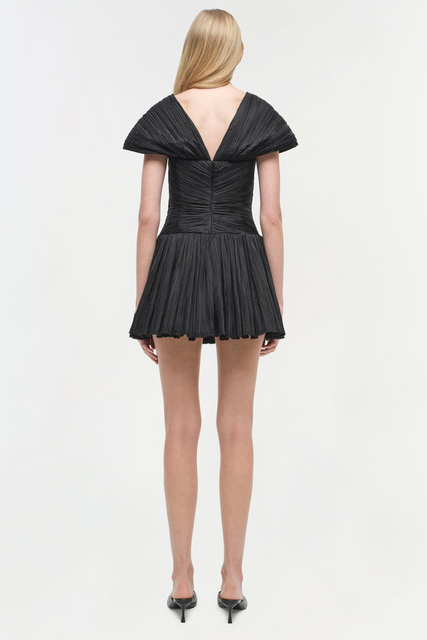 Jonathan Simkhai Avarie Plisse Mini Dress Black