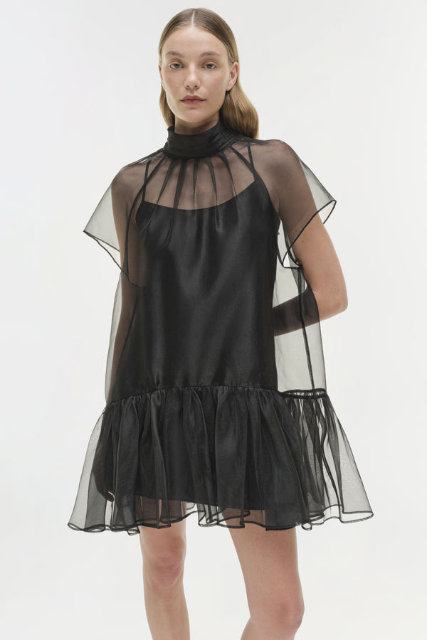 Jonathan Simkhai Beaux Organza Dress Black