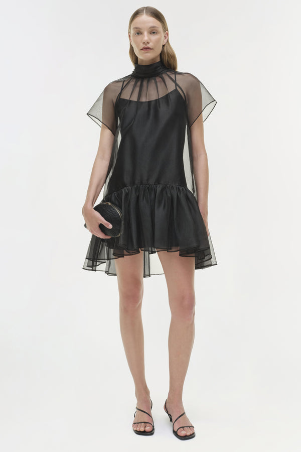 Jonathan Simkhai Beaux Organza Dress Black