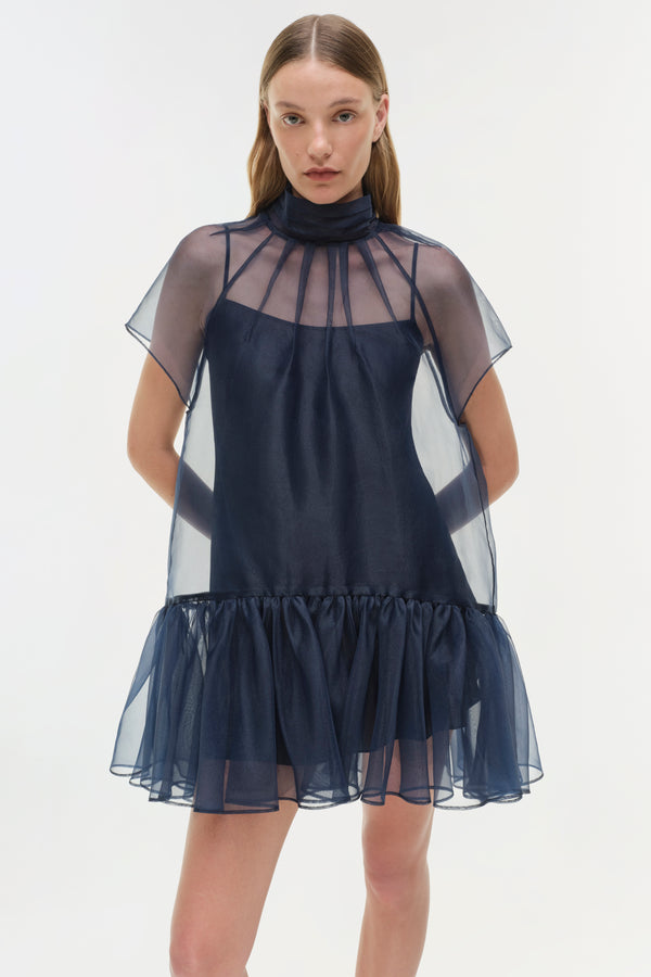 Jonathan Simkhai Beaux Organza Dress Midnight