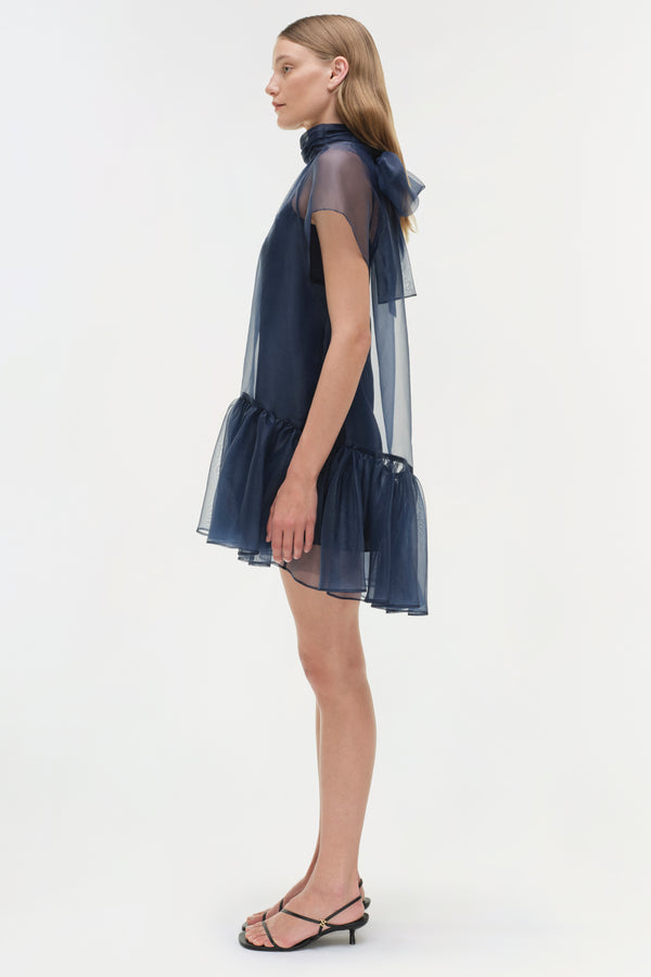 Jonathan Simkhai Beaux Organza Dress Midnight