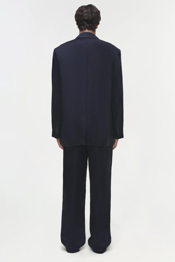 Jonathan Simkhai Benson Satin Blazer BLACK