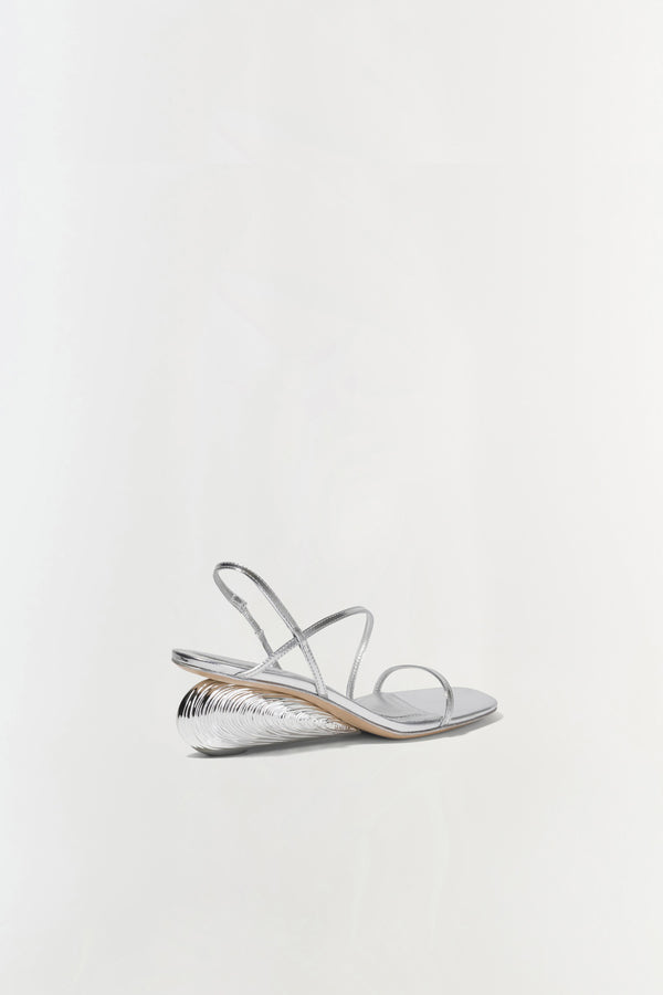 Jonathan Simkhai Bridget Shell Wedge Sandal SILVER