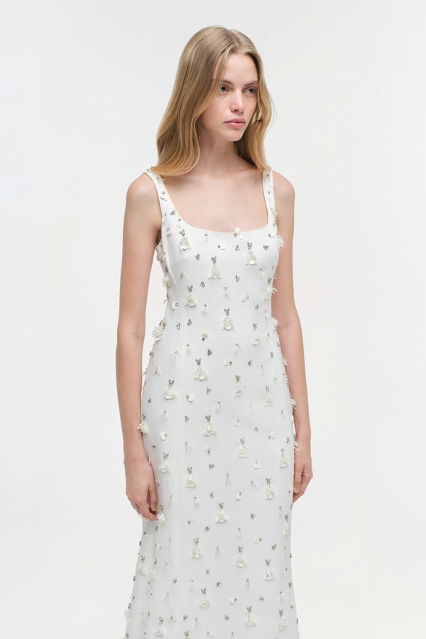 Jonathan Simkhai Briella Embellished Gown Ivory