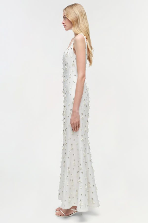 Jonathan Simkhai Briella Embellished Gown Ivory