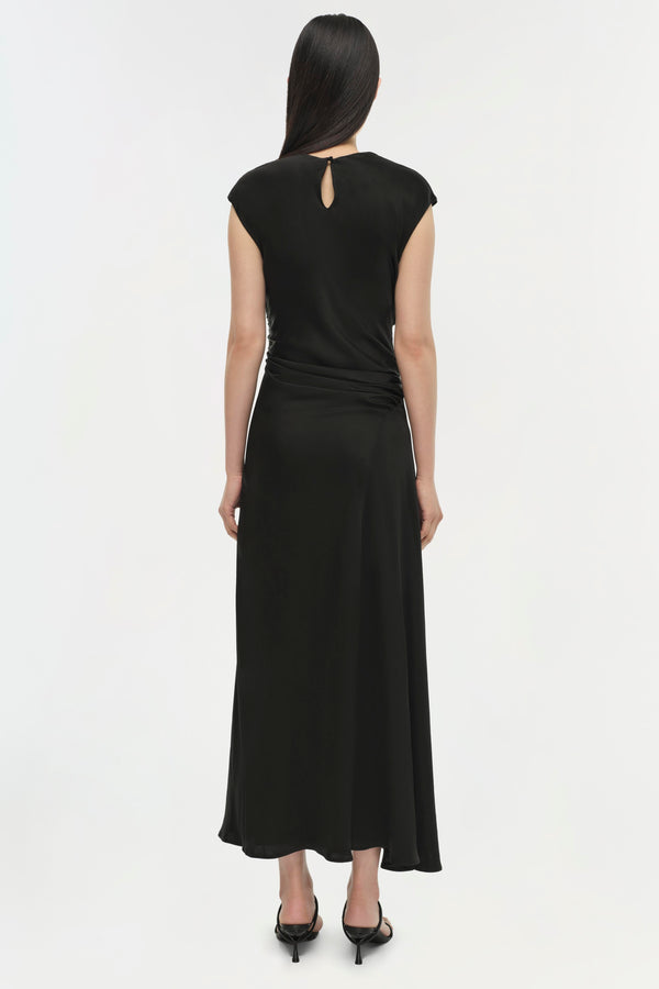 Jonathan Simkhai Burke Draped Dress Black