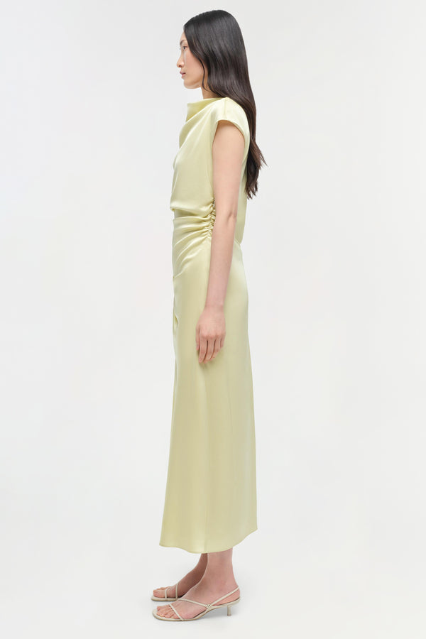 Jonathan Simkhai Burke Satin Midi Dress SUNGLOW