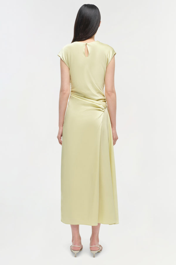 Jonathan Simkhai Burke Satin Midi Dress SUNGLOW