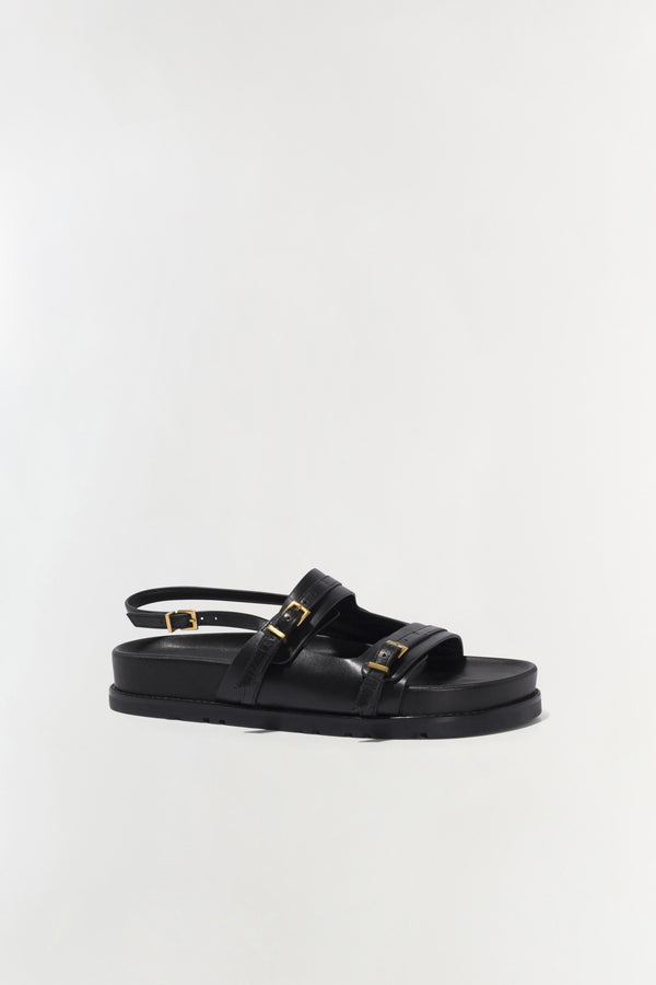 Jonathan Simkhai Carey Leather Sport Sandal Black