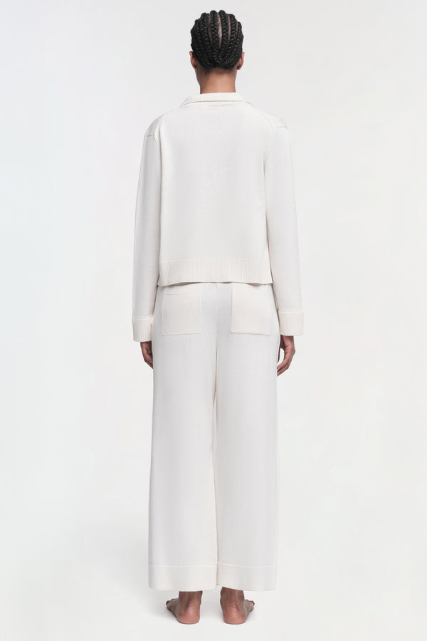 Jonathan Simkhai Celine Cashmere Pant Ivory