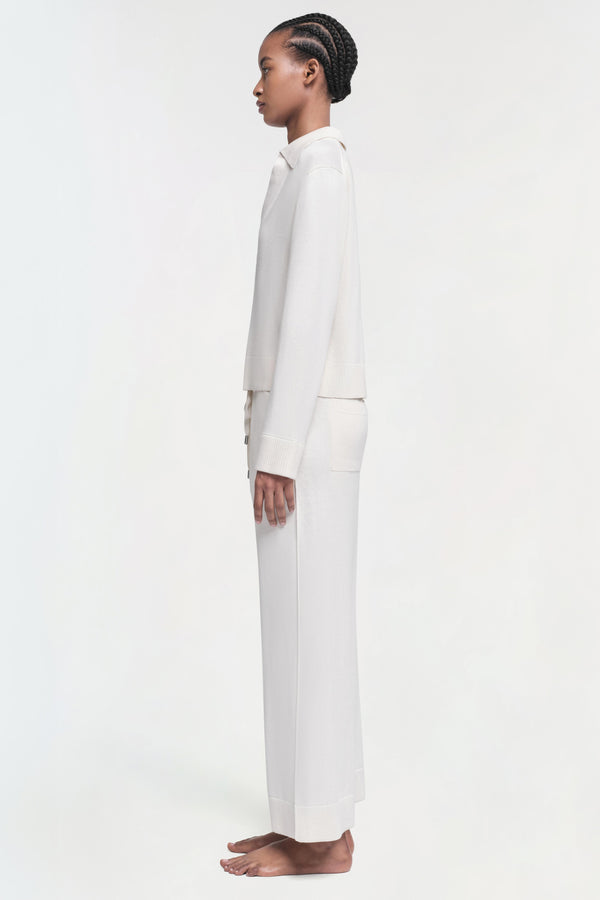 jonathan simkhai Celine Cashmere Pant Ivory