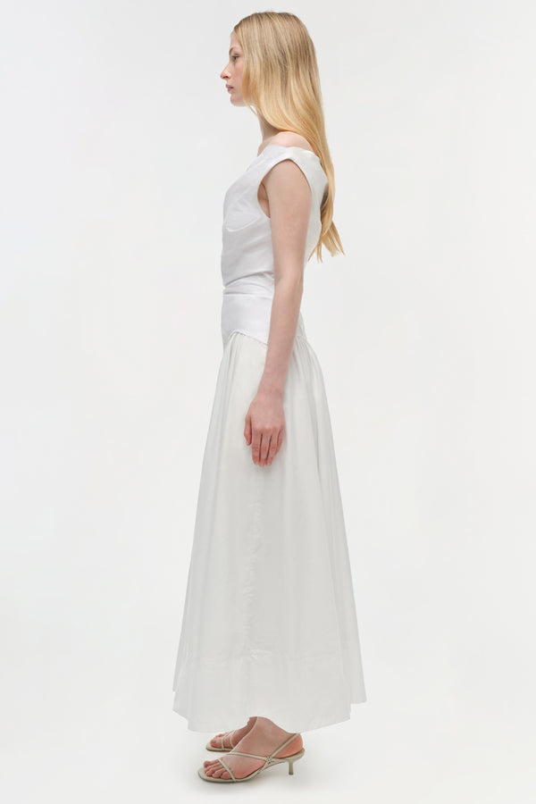 Jonathan Simkhai Cersei Cotton Midi Dress WHITE