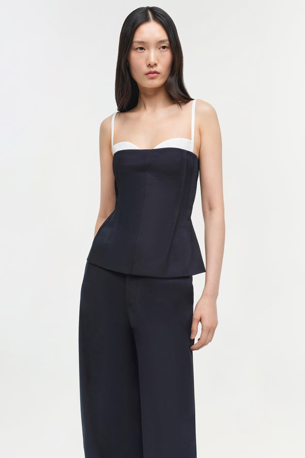 Jonathan Simkhai Charlee Bustier Top BLACK MULTI