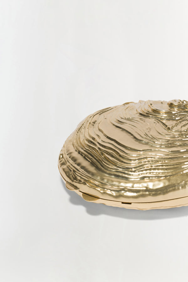 Jonathan Simkhai Cove Shell Clutch GOLD