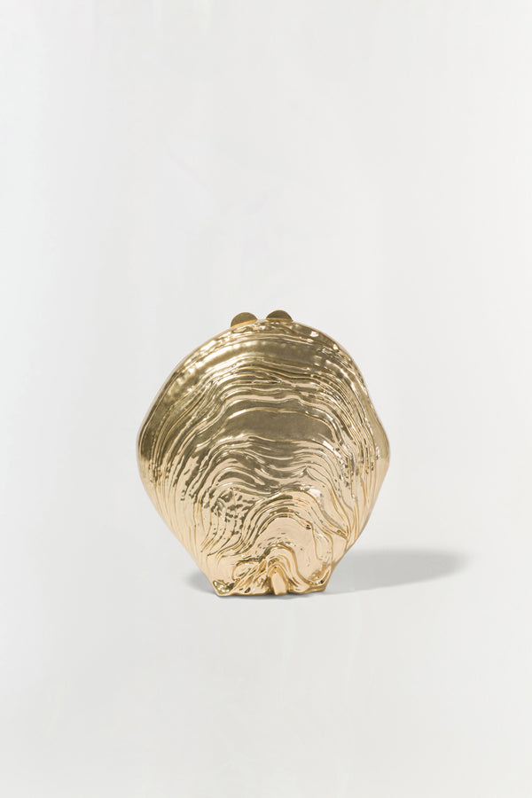 jonathan simkhai Cove Shell Clutch GOLD
