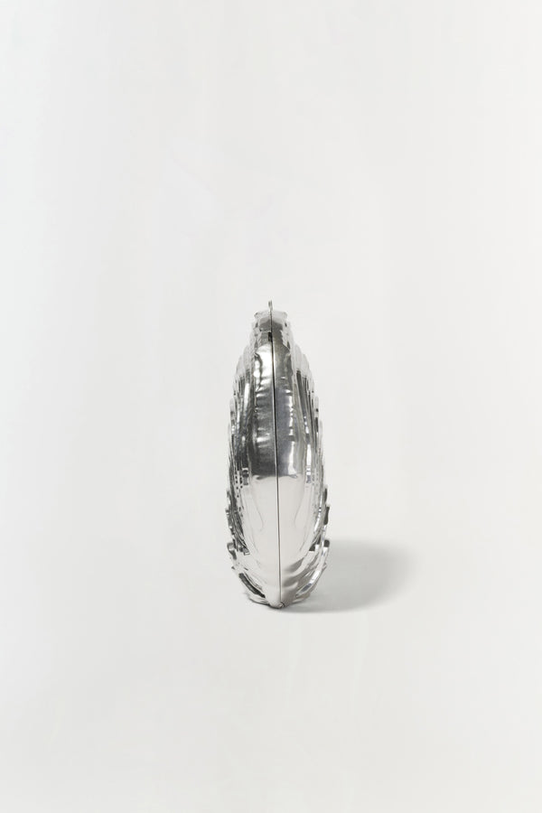Jonathan Simkhai Cove Shell Clutch SILVER