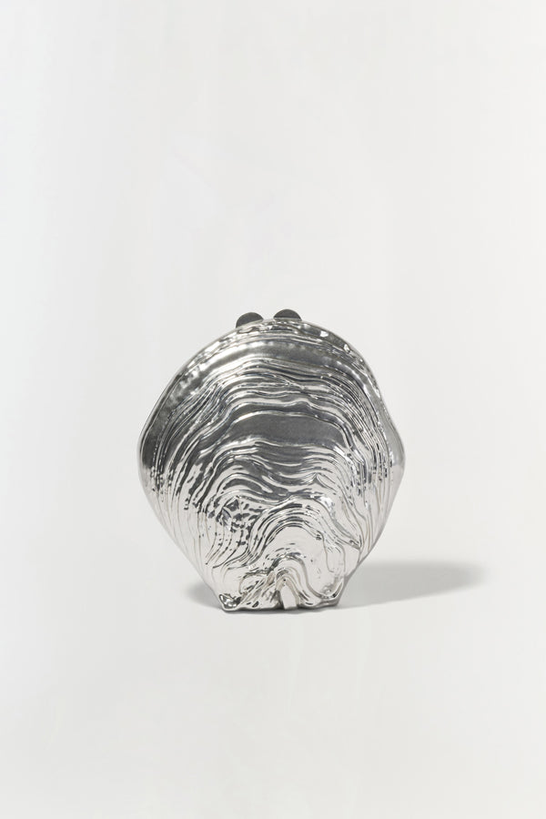 jonathan simkhai Cove Shell Clutch SILVER